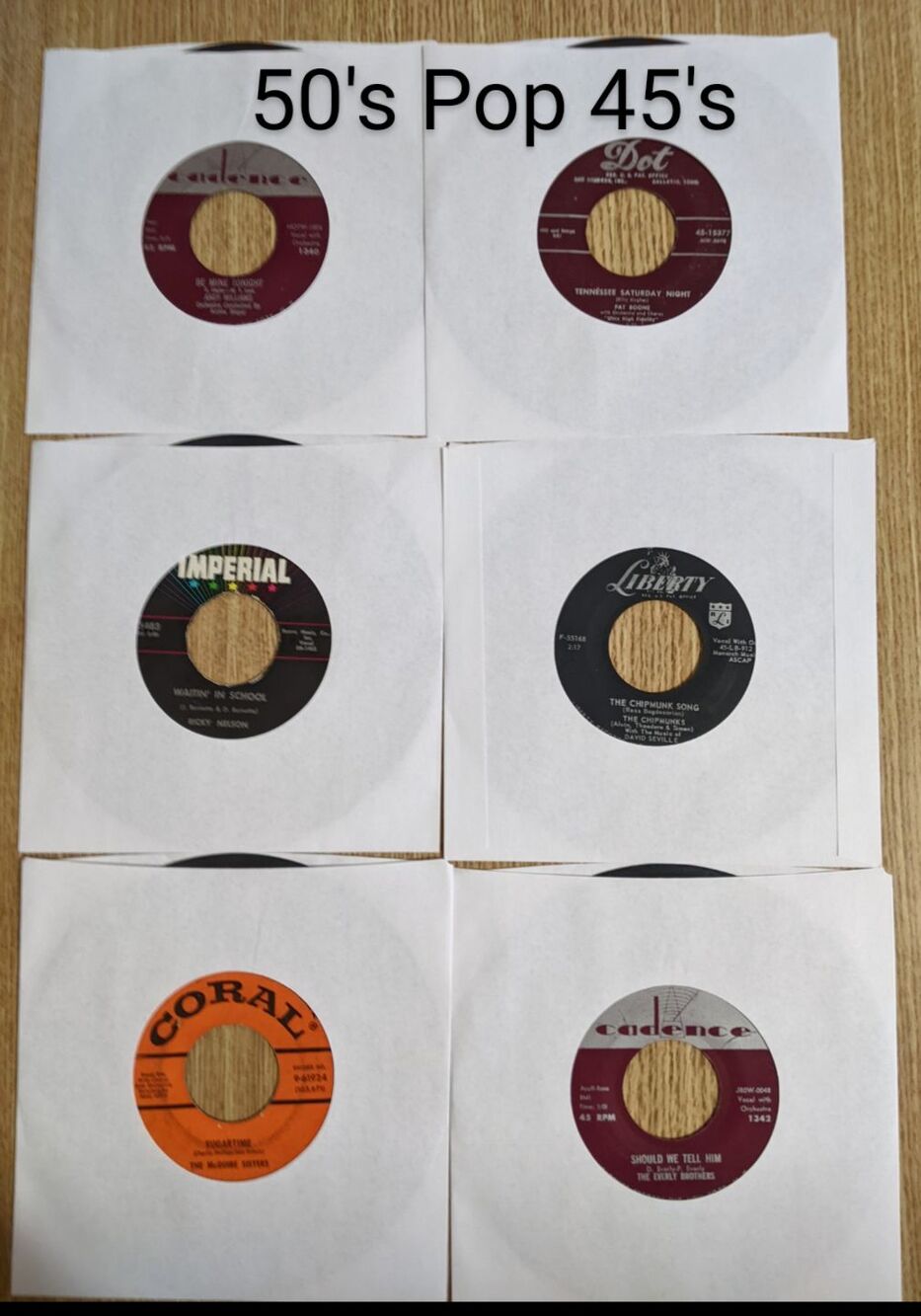 LOT of 21 Vinyl Records 45rpm Pop Rock Country Jerry Lee Lewis McGuire Sis